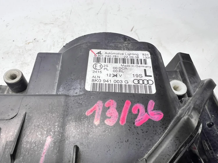 REFLEKTOR LAMPA XENON LEWY PRZÓD AUDI A4 B8 8K0941003G 13/26