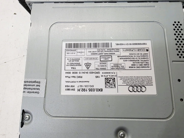 RADIO AUDI MULTIMEDIA MMI SD1 SD2 AUDI A1 8X 8X0035192H