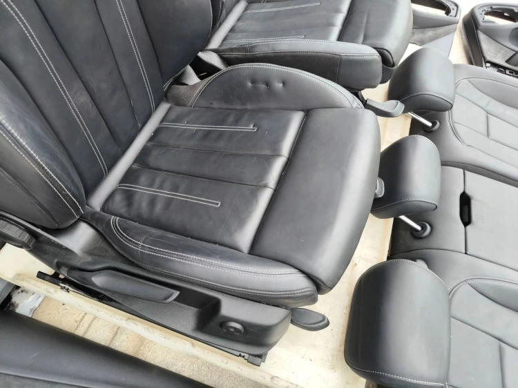 FOTEL FOTELE SKÓRA KOMPLET S LINE AUDI A4 B9 BIAŁA NIĆ PODGRZEWANE !!!