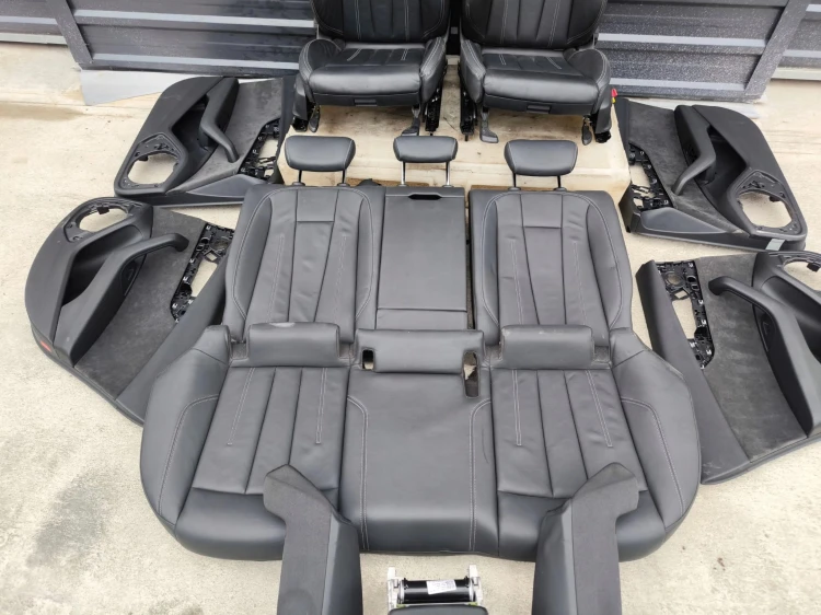 FOTEL FOTELE SKÓRA KOMPLET S LINE AUDI A4 B9 BIAŁA NIĆ PODGRZEWANE !!!