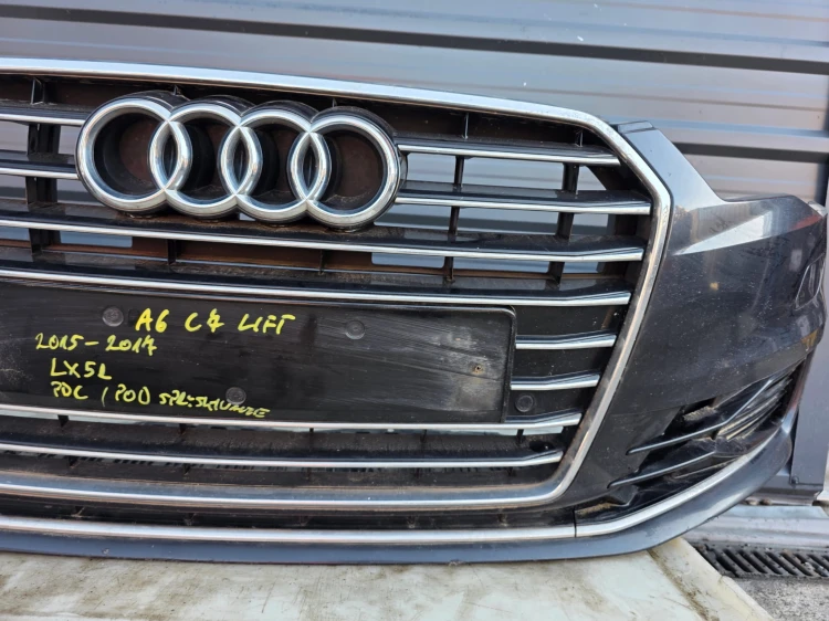 ZDERZAK PRZÓD KOMPLETNY AUDI A6 C7 LIFT SPRYSKI 4 X PDC LX5R ORYGINAŁ !!!