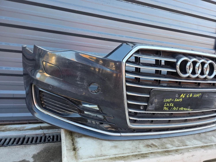 ZDERZAK PRZÓD KOMPLETNY AUDI A6 C7 LIFT SPRYSKI 4 X PDC LX5R ORYGINAŁ !!!