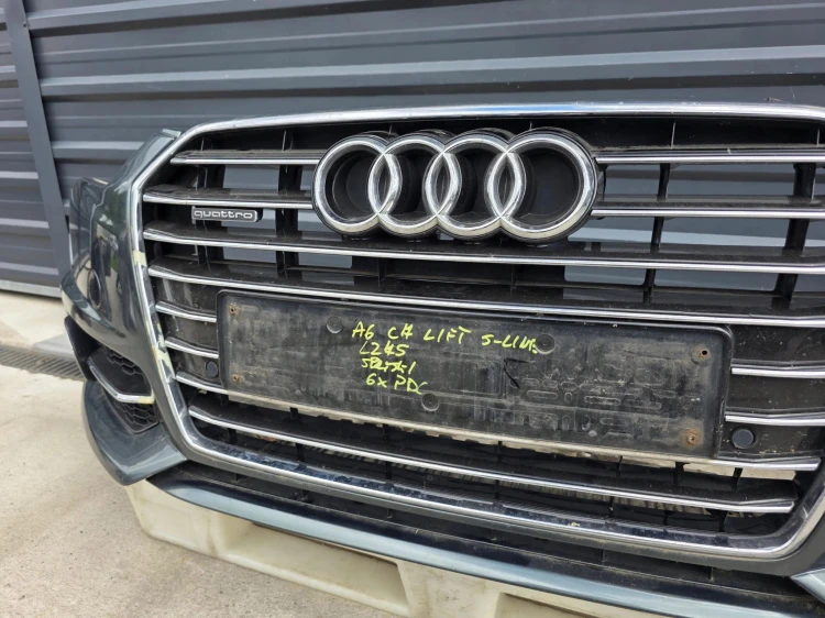 ZDERZAK PRZÓD KOMPLETNY AUDI A6 C7 LIFT SPRYSKI 4 X PDC LX5R ORYGINAŁ !!!
