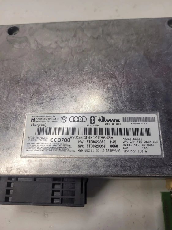 MODUŁ STEROWNIK BLUETOOTH AUDI A4 B8 A5 8T0862335E 8T0862335F