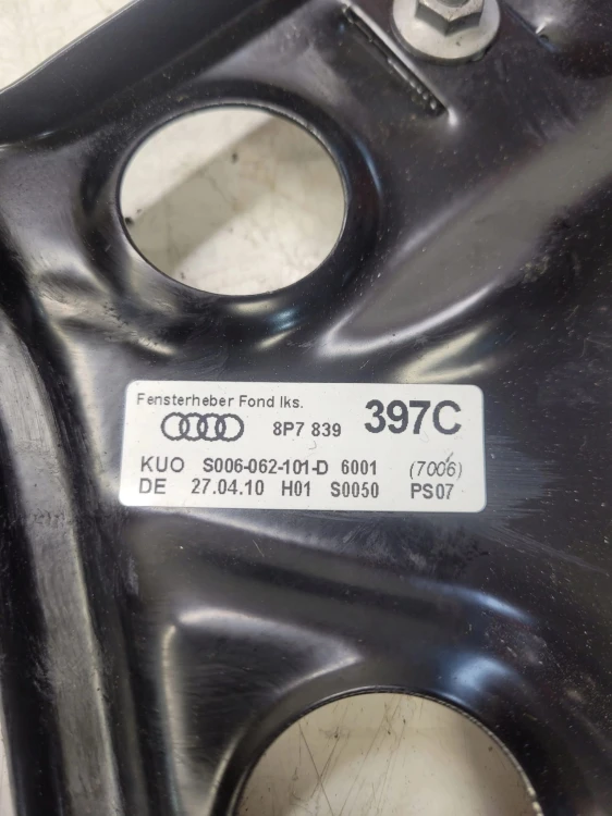 MECHANIZM SZYBY LEWY TYŁ AUDI A3 CABRIO 8P7839397C