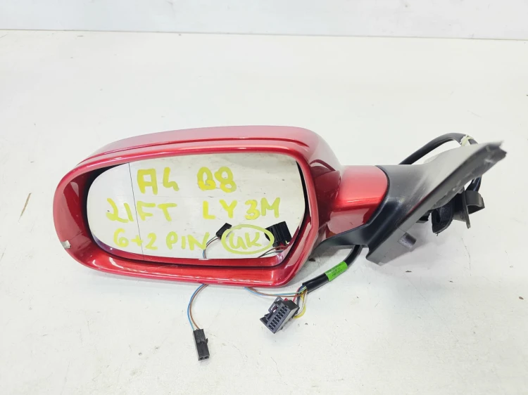 LUSTERKO ZEWNĘTRZNE LEWE AUDI A4 B8 LIFT LY3M 6+2 PIN UK