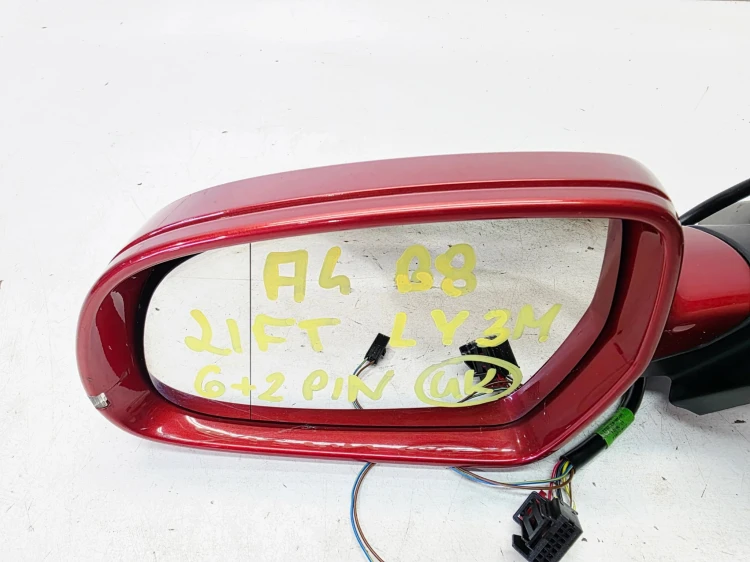 LUSTERKO ZEWNĘTRZNE LEWE AUDI A4 B8 LIFT LY3M 6+2 PIN UK
