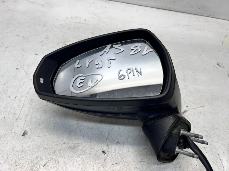 LUSTERKO ZEWNĘTRZNE LEWE AUDI A3 8V 8V3 8V4 LY9T 6 PIN EU