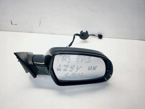 LUSTERKO ZEWNĘTRZNE PRAWY PRZÓD AUDI A3 8P LIFT LZ9Y 6PIN 8P3 UK