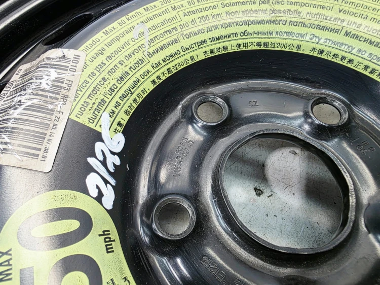 KOŁO DOJAZDOWE AUDI A3 8P VOLKSWAGEN SEAT SKODA 1K0601027AQ R16 2/26