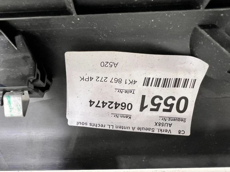 OSŁONA NAKŁADKA PROGU PRAWA AUDI A6 C8 4K1867272 4PK