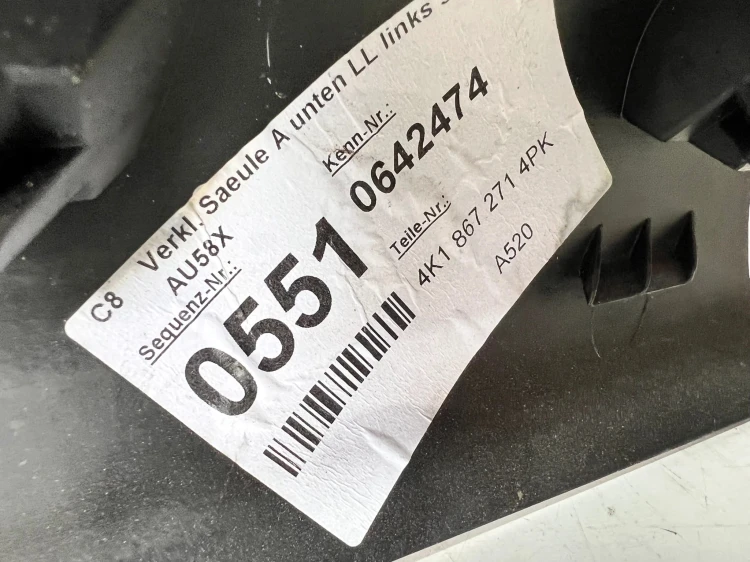 OSŁONA NAKŁADKA PROGU LEWA AUDI A6 C8 4K1867271 4PK
