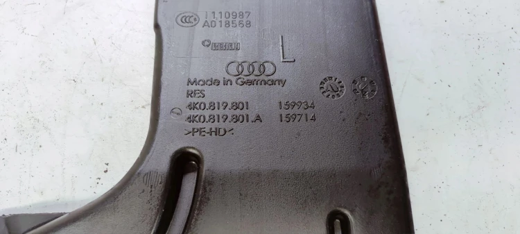 KANAŁ POWIETRZNY TUNEL LEWY AUDI A6 C8 4K0819801A