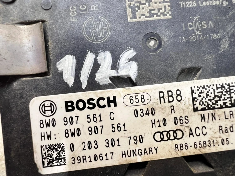 RADAR DISTRONIC SENSOR ACC AUDI A4 B9 A5 8W 8W0907561C 1/26