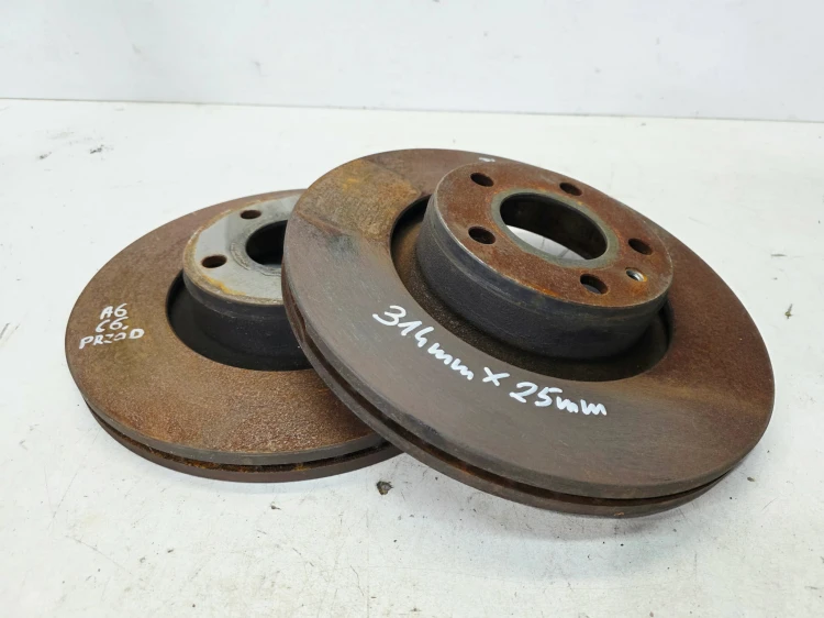 TARCZA TARCZE HAMULCOWE PRZÓD AUDI A6 C6 314MM X 25MM