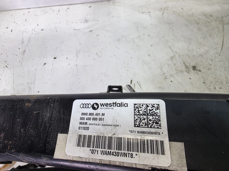 HAK HOLOWNICZY SKŁADANY WESTFAILA + MODUŁ AUDI A4 B9 8W0800491M KOMPLET