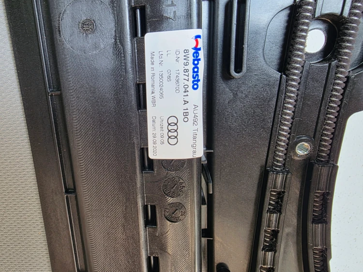 SZYBERDACH PANORAMA KOMPLET AUDI A4 B9 AVANT 8W9877041A 1BO