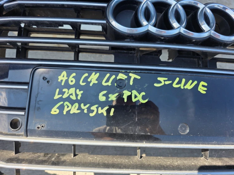 ZDERZAK PRZÓD AUDI A6 C7 LIFT S LINE SPRYSKI 6 X PDC LZ9Y !!!