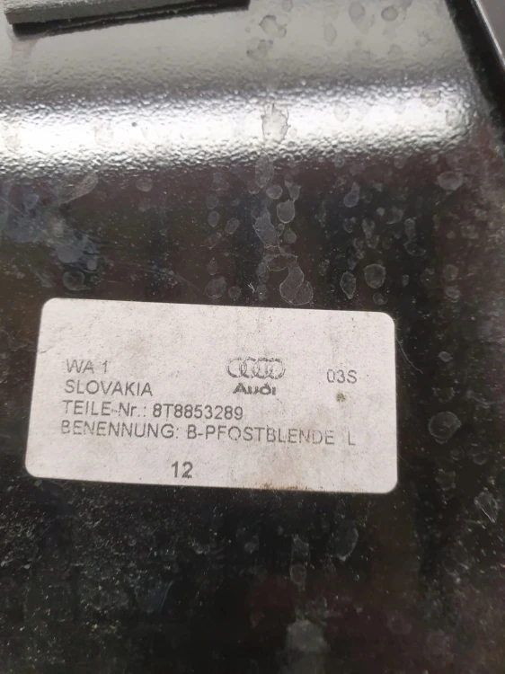 NAKŁADKA OSŁONA SŁUPKA AUDI A5 8T SPORT 8T8853289