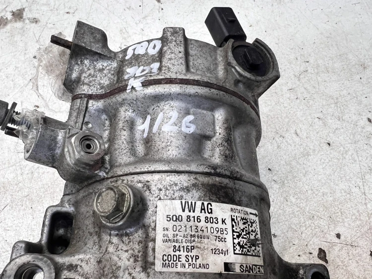 SPRĘŻARKA KOMPRESOR KLIMATYZACJI AUDI A3 8V 5Q0816803K 1/26