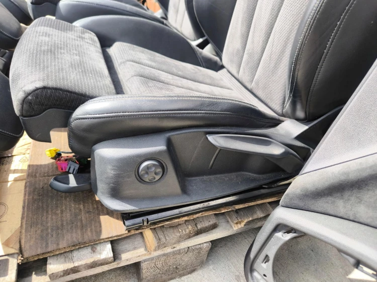 FOTEL FOTELE SKÓRA KOMPLET S LINE AUDI A4 B9 SKÓRA ALCANTARA ROLETY GRZANE