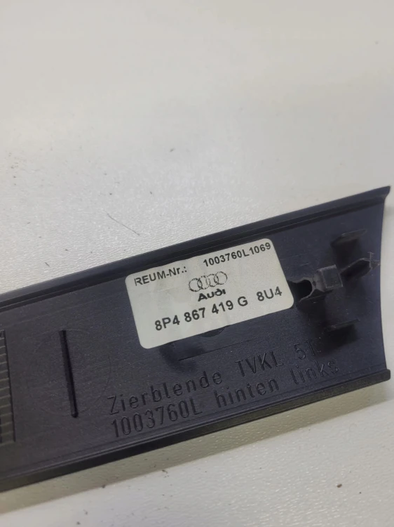 DEKOR DRZWI LEWY TYŁ AUDI A3 8P 8P4867419G 8U4