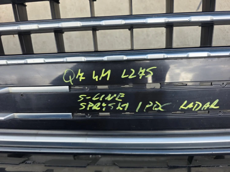 ZDERZAK PRZÓD AUDI Q7 4M LZ7S S LINE SPRYSKI 4XPDC KRATKI POD RADAR KOMPLET