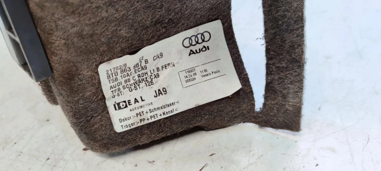 BOCZEK BAGAŻNIKA LEWY AUDI A5 COUPE 8T0863887B CA9