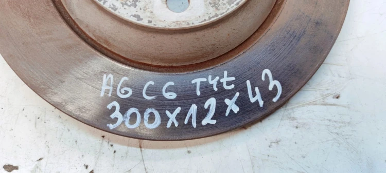 TARCZA TARCZE HAMULCOWE TYŁ AUDI A6 C6 300 MM 12 MM 43MM
