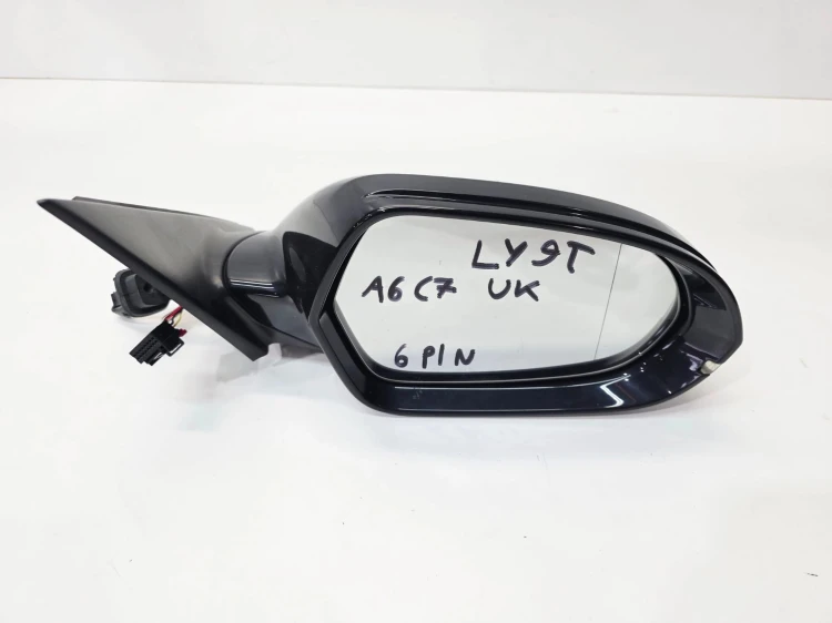LUSTERKO ZEWNĘTRZNE PRAWE AUDI A6 C7 LY9T 6 PIN UK
