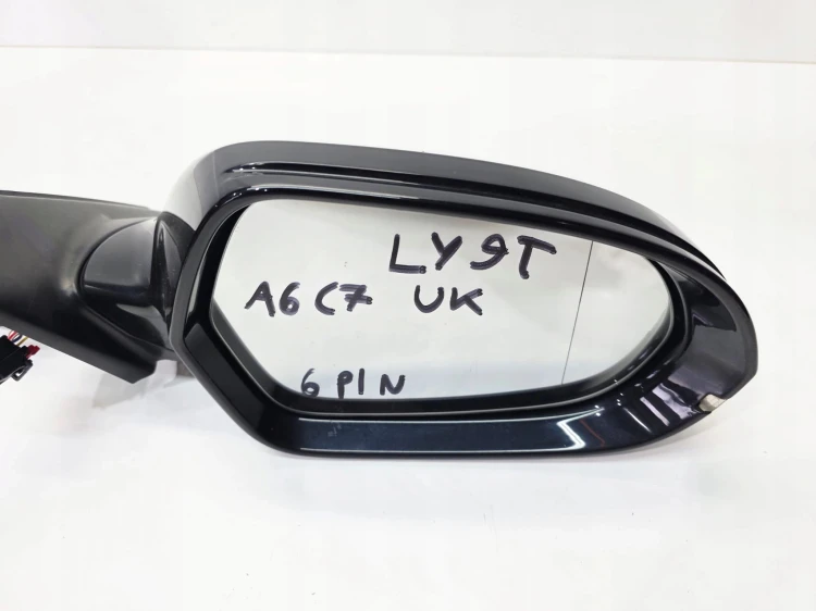 LUSTERKO ZEWNĘTRZNE PRAWE AUDI A6 C7 LY9T 6 PIN UK