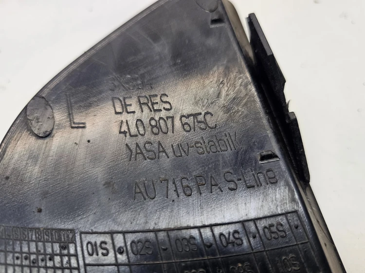 KRATKA HALOGENU ATRAPA ZDERZAKA LEWA AUDI Q7 4L LIFT 4L0807675C