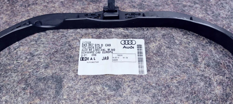 TAPICERKA KLAPY TYL AUDI A4 B8 SEDAN 8K5867975D CA9
