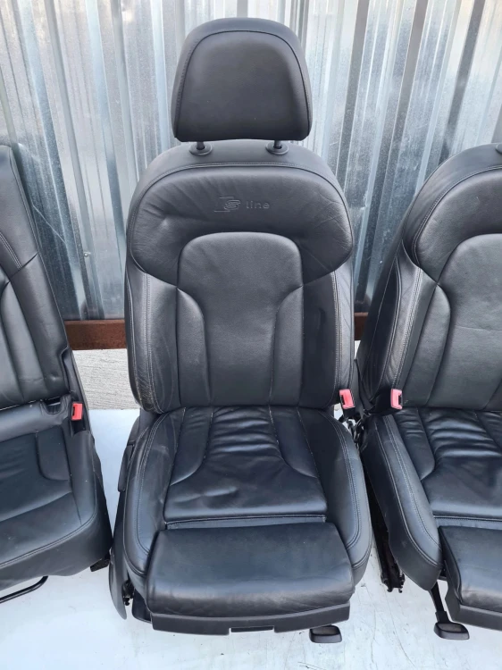 FOTEL FOTELE AUDI Q5 8R SKÓRA S LINE KOMPLET !!!