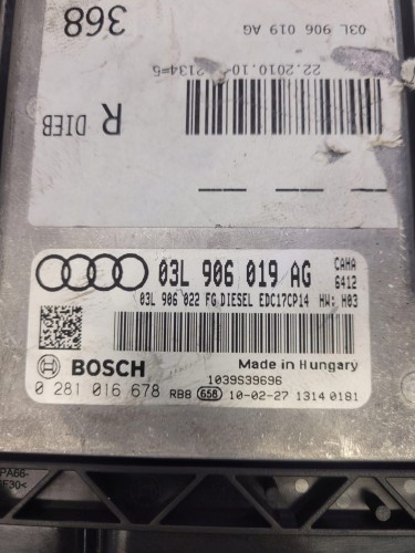 KOMPUTER STEROWNIK SILNIKA AUDI 2.0 TD 03L906019AG