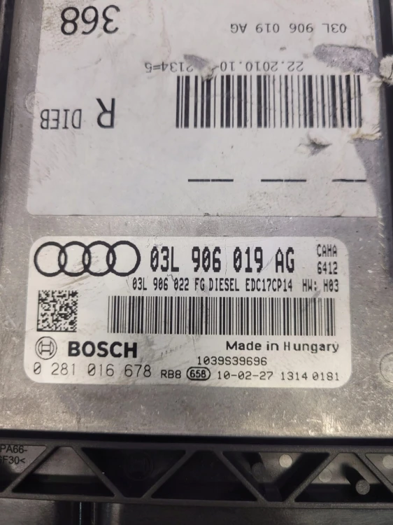 KOMPUTER STEROWNIK SILNIKA AUDI 2.0 TD 03L906019AG