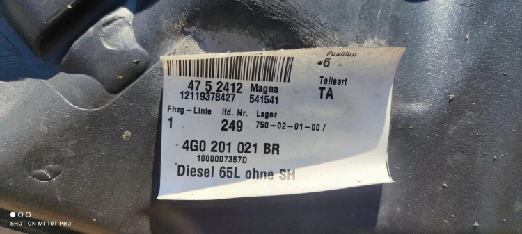 BAK ZBIORNIK PALIWA AUDI A6 C7 3.0 TDI 4G0201021BR