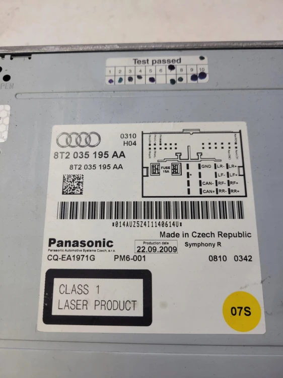 RADIO ZMIENIARKA CD AUDI A4 B8 A5 Q5 8T2035195AA