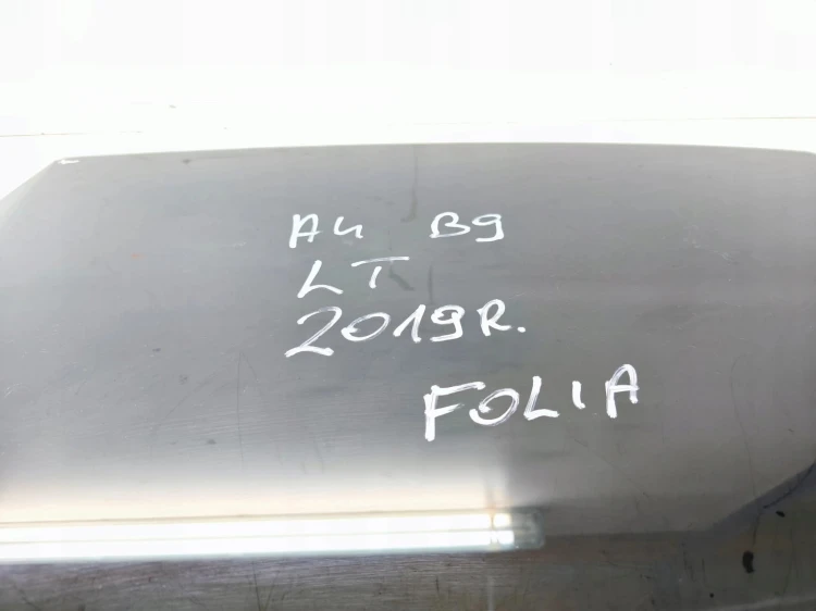 SZYBA BOCZNA DRZWI LEWY TYŁ AUDI A4 B9 SEDAN 8W5845205 2019R FOLIA
