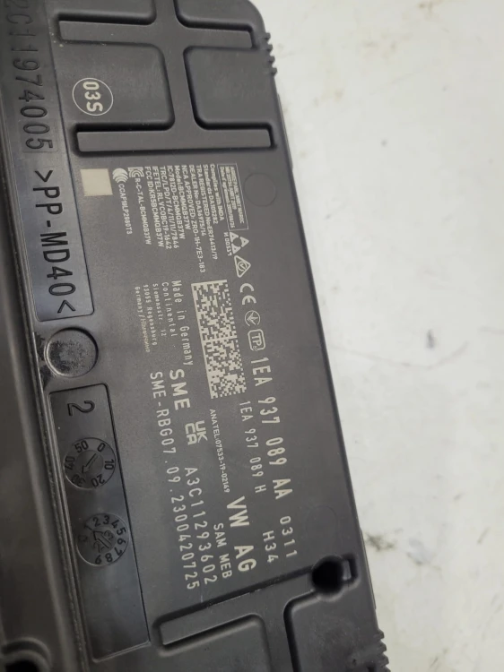 MODUŁ STEROWNIK KOMFORTU AUDI Q4 E-TRON 1EA937089AA