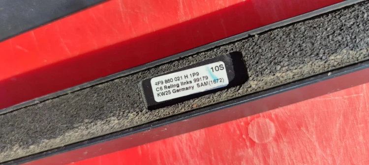 RELING DACHOWY CZARNY MAT KOMPLET AUDI A6 C6 1P9