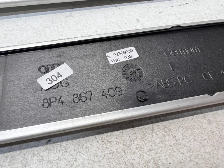 DEKOR DEKORY KOMPLET AUDI A3 8P4 SZCZOTKOWANE ALUMINIUM 1/26