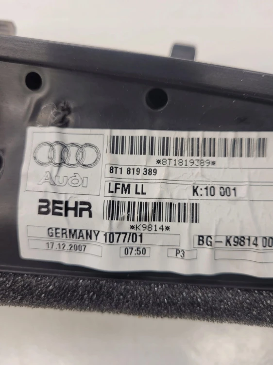 KANAŁ POWIETRZNY TUNEL AUDI A4 B8 A5 8T1819389