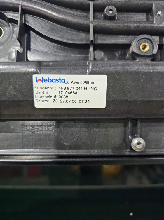 SZYBERDACH KOMPLET AUDI A6 C6 AVANT 4F9877041H