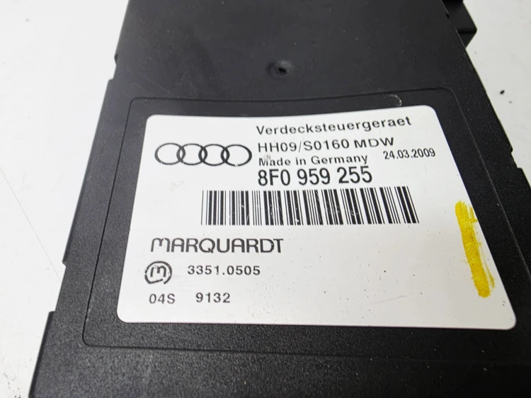 MODUŁ STEROWNIK KOMPUTER DACHU AUDI A5 8F CABRIO 8F0959255