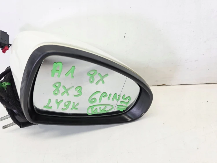 LUSTERKO ZEWNĘTRZNE PRAWE AUDI A1 8X 8X3 6 PIN LY9K 1/25 UK