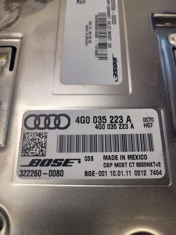 WZMACNIACZ BOSE AUDI A6 C7 A7 A8 D4 4G0035223A