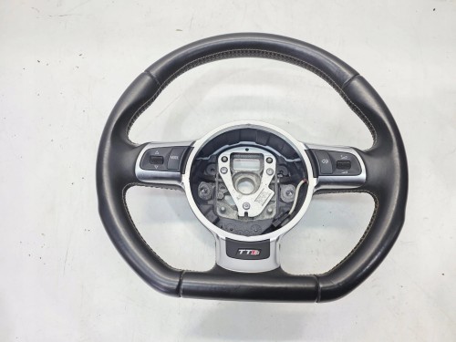 KIEROWNICA SKÓRA MULTI BIAŁA NIĆ ŚCIĘTA AUDI TT TTS 8J 8J0419091K BDB 23/25