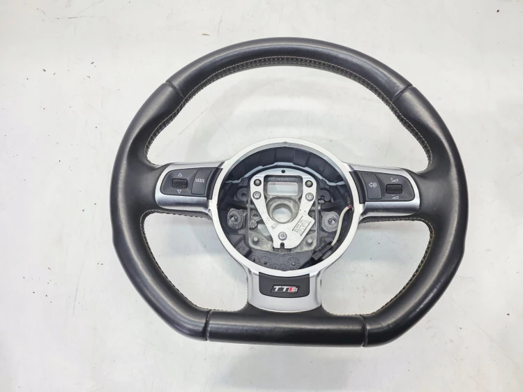 KIEROWNICA SKÓRA MULTI BIAŁA NIĆ ŚCIĘTA AUDI TT TTS 8J 8J0419091K BDB 23/25