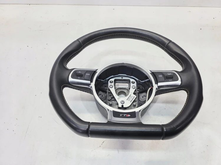 KIEROWNICA SKÓRA MULTI BIAŁA NIĆ ŚCIĘTA AUDI TT TTS 8J 8J0419091K BDB 23/25